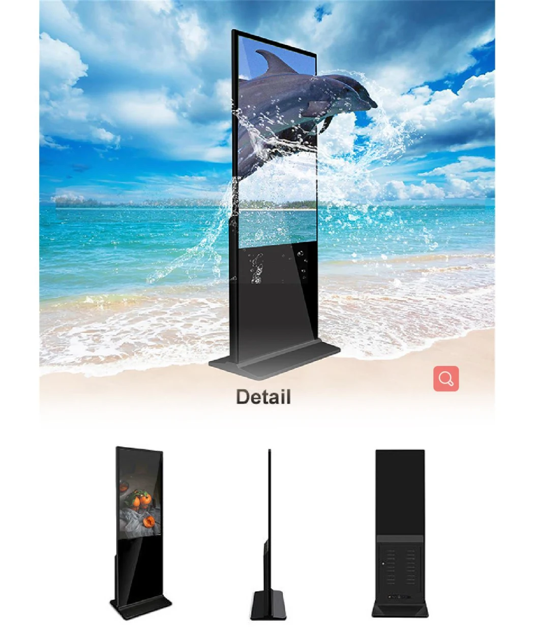 32-Inch 2K / 4K Resolution Indoor LCD Digital Signage Kiosk Advertising Player