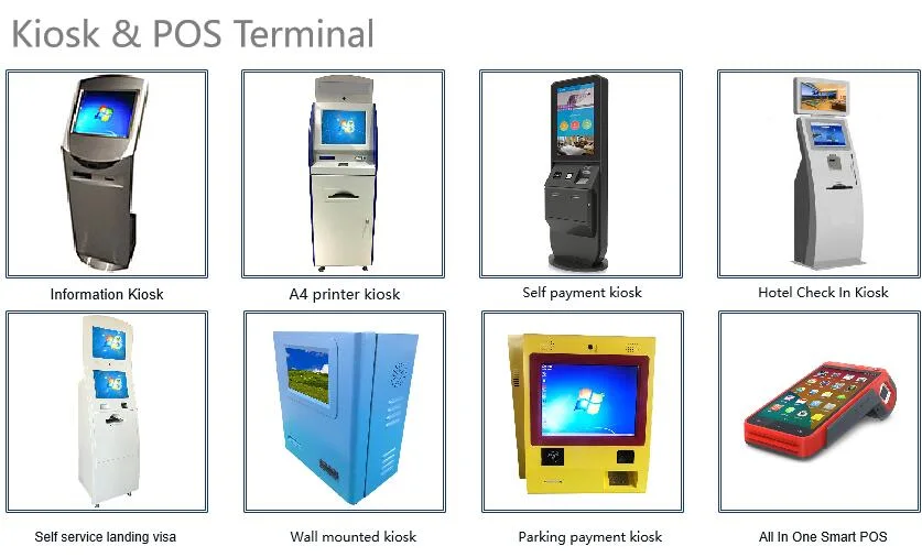 Free Standing Touch Screen Self Service Airport Currency Exchange Kiosk